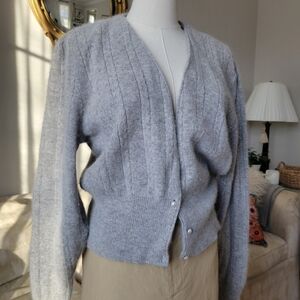 St Michael angora lambswool cardigan sweater
